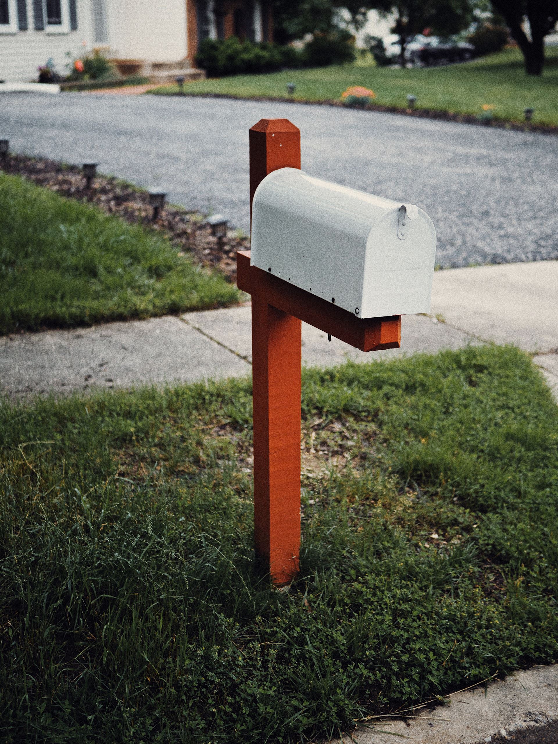 Mail box in a garden